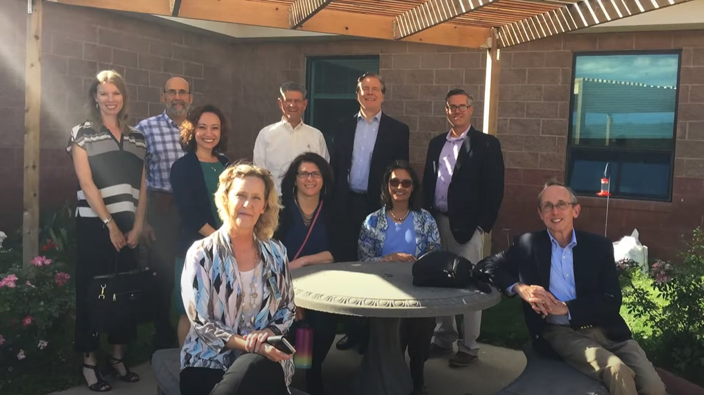 Michelle Mills with colleagues